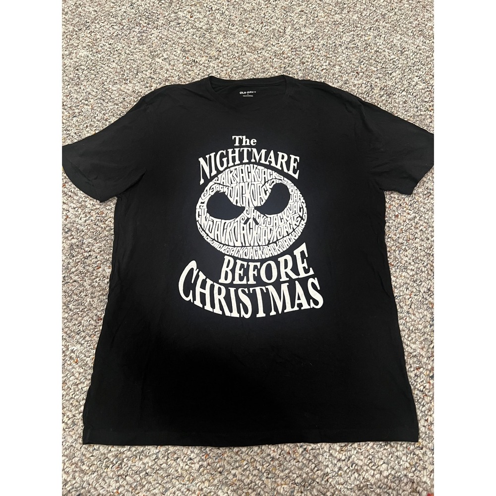 Old Navy Nightmare Before Christmas Jack Skellington Graphic T-Shirt Black Men M